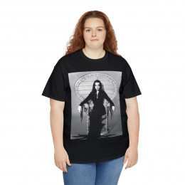 Morticia Addams The Addams Family In Her Chair Unisex Heavy Cotton Tee