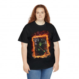 Flame Framed Monster Wicked Witch of Oz Unisex Heavy Cotton Tee