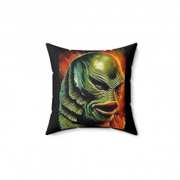 Creature From The Black Lagoon Spun Polyester Square Pillow