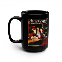 Elvira Merry Christmas Black Mug 15oz