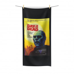 Day of the Dead Movie Poster on Black Polycotton Towel