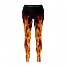 Charisma Flames Design Number 1 Women's Cut & Sew Casual Leggings (AOP)