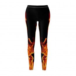 Charisma Flames Design Number 2 Women's Cut & Sew Casual Leggings (AOP)